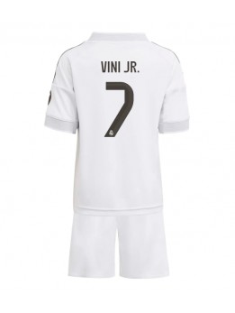 Billige Real Madrid Vinicius Junior #7 Hjemmedraktsett Barn 2025-26 Kortermet (+ Korte bukser)